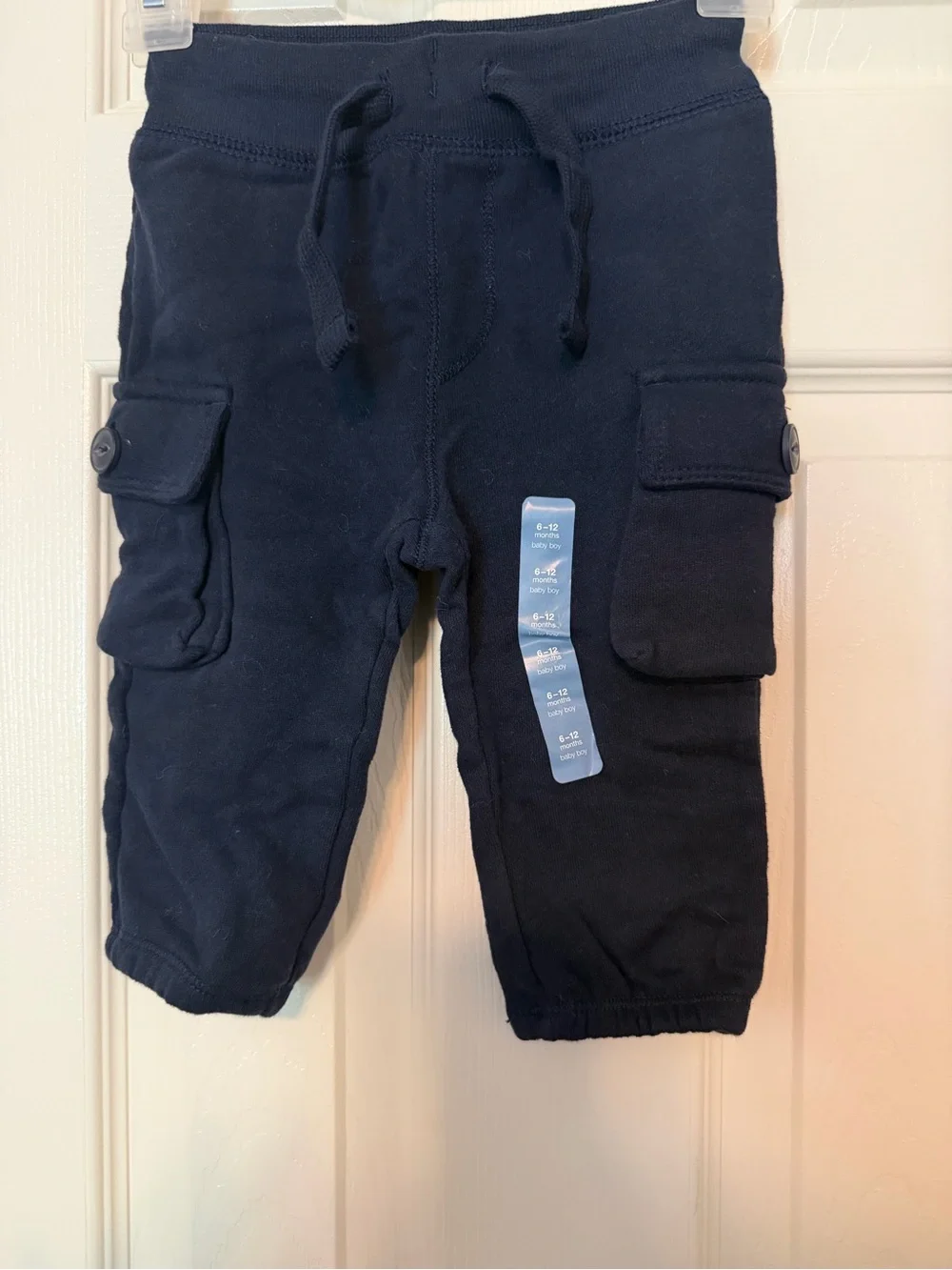 NWT babyGap Navy Cargo Jogger Pants | 6–12 Months | Soft Cotton Blend | Baby Boy